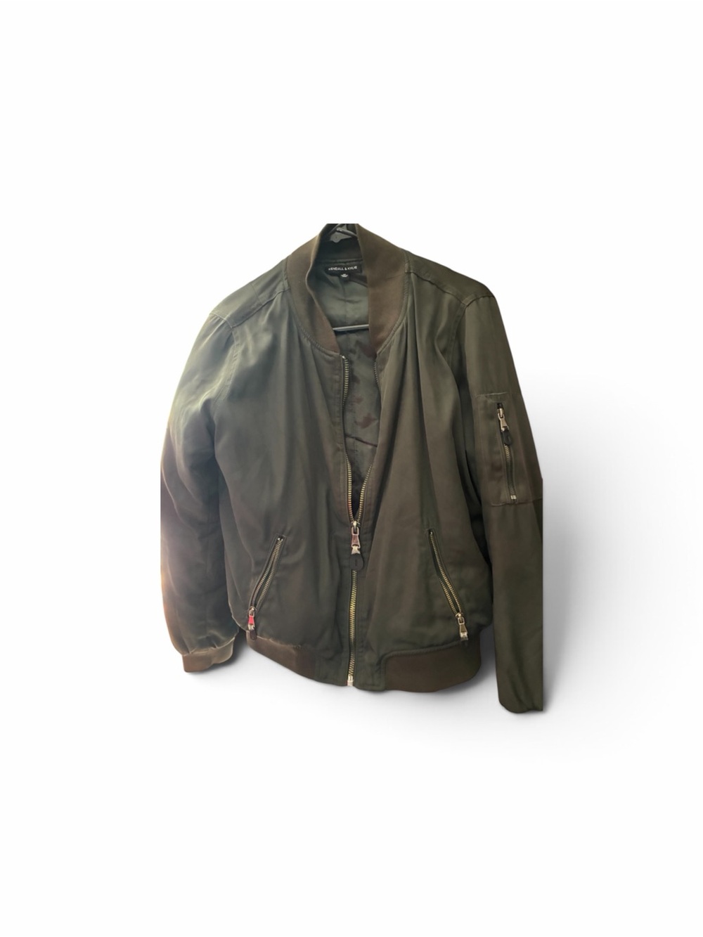 Kendall & Kylie Olive Green Women’s Bomber Jacket